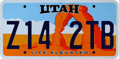 UT license plate Z142TB
