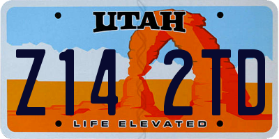 UT license plate Z142TD