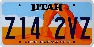UT license plate Z142VZ