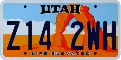 UT license plate Z142WH