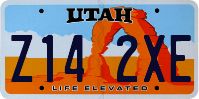 UT license plate Z142XE