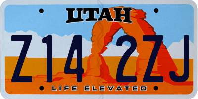 UT license plate Z142ZJ