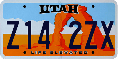 UT license plate Z142ZX