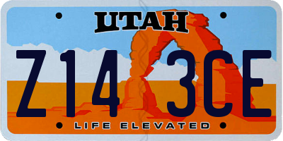 UT license plate Z143CE