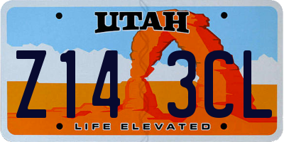 UT license plate Z143CL