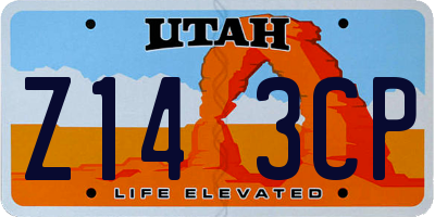 UT license plate Z143CP