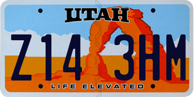 UT license plate Z143HM
