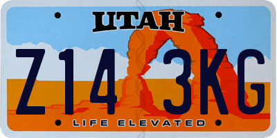 UT license plate Z143KG