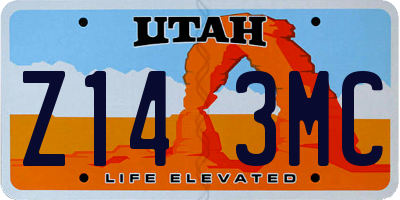 UT license plate Z143MC