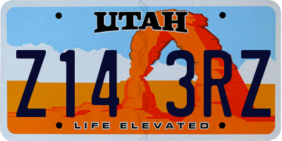 UT license plate Z143RZ