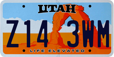 UT license plate Z143WM