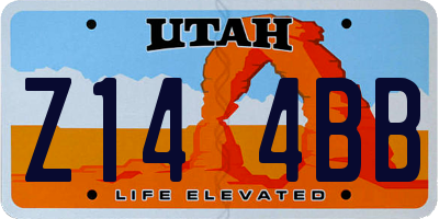 UT license plate Z144BB