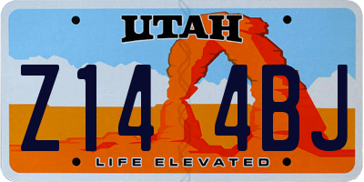 UT license plate Z144BJ