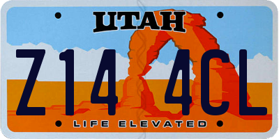 UT license plate Z144CL