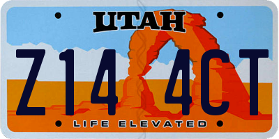UT license plate Z144CT
