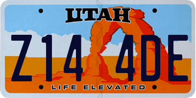 UT license plate Z144DE