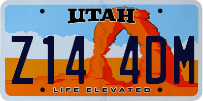 UT license plate Z144DM