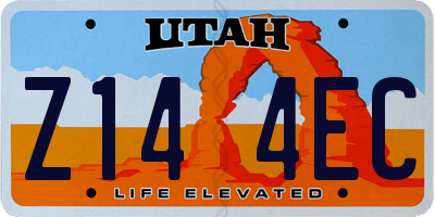 UT license plate Z144EC