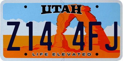 UT license plate Z144FJ