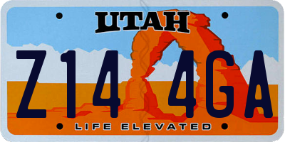 UT license plate Z144GA