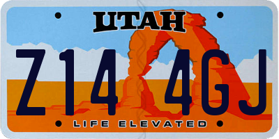 UT license plate Z144GJ