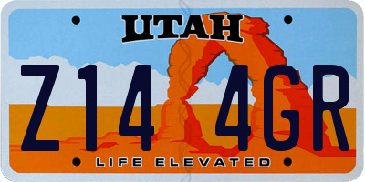 UT license plate Z144GR