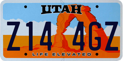 UT license plate Z144GZ