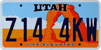 UT license plate Z144KW