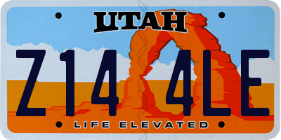 UT license plate Z144LE