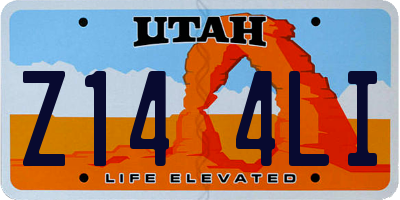 UT license plate Z144LI