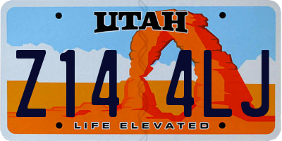 UT license plate Z144LJ