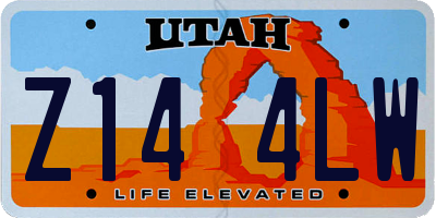 UT license plate Z144LW