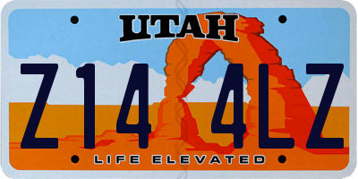 UT license plate Z144LZ