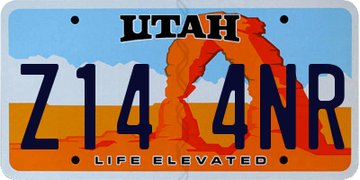 UT license plate Z144NR