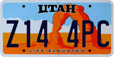 UT license plate Z144PC