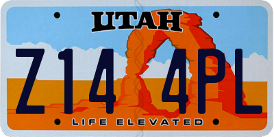 UT license plate Z144PL
