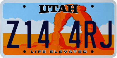 UT license plate Z144RJ