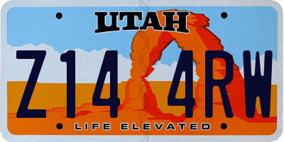 UT license plate Z144RW