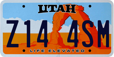UT license plate Z144SM