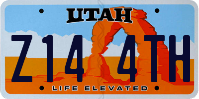 UT license plate Z144TH