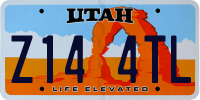 UT license plate Z144TL