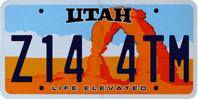 UT license plate Z144TM