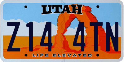 UT license plate Z144TN