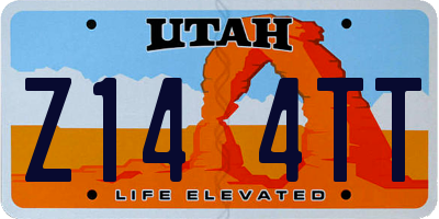 UT license plate Z144TT