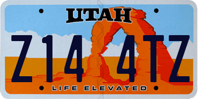 UT license plate Z144TZ