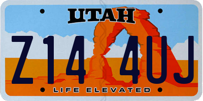 UT license plate Z144UJ