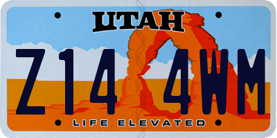 UT license plate Z144WM