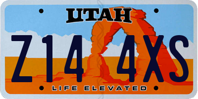 UT license plate Z144XS