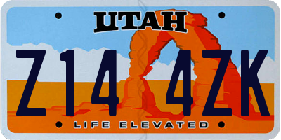 UT license plate Z144ZK