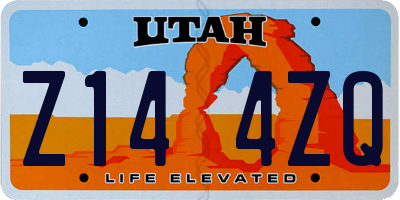 UT license plate Z144ZQ